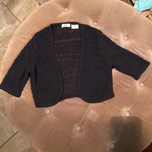Neiman Marcus knit shrug, black, size small